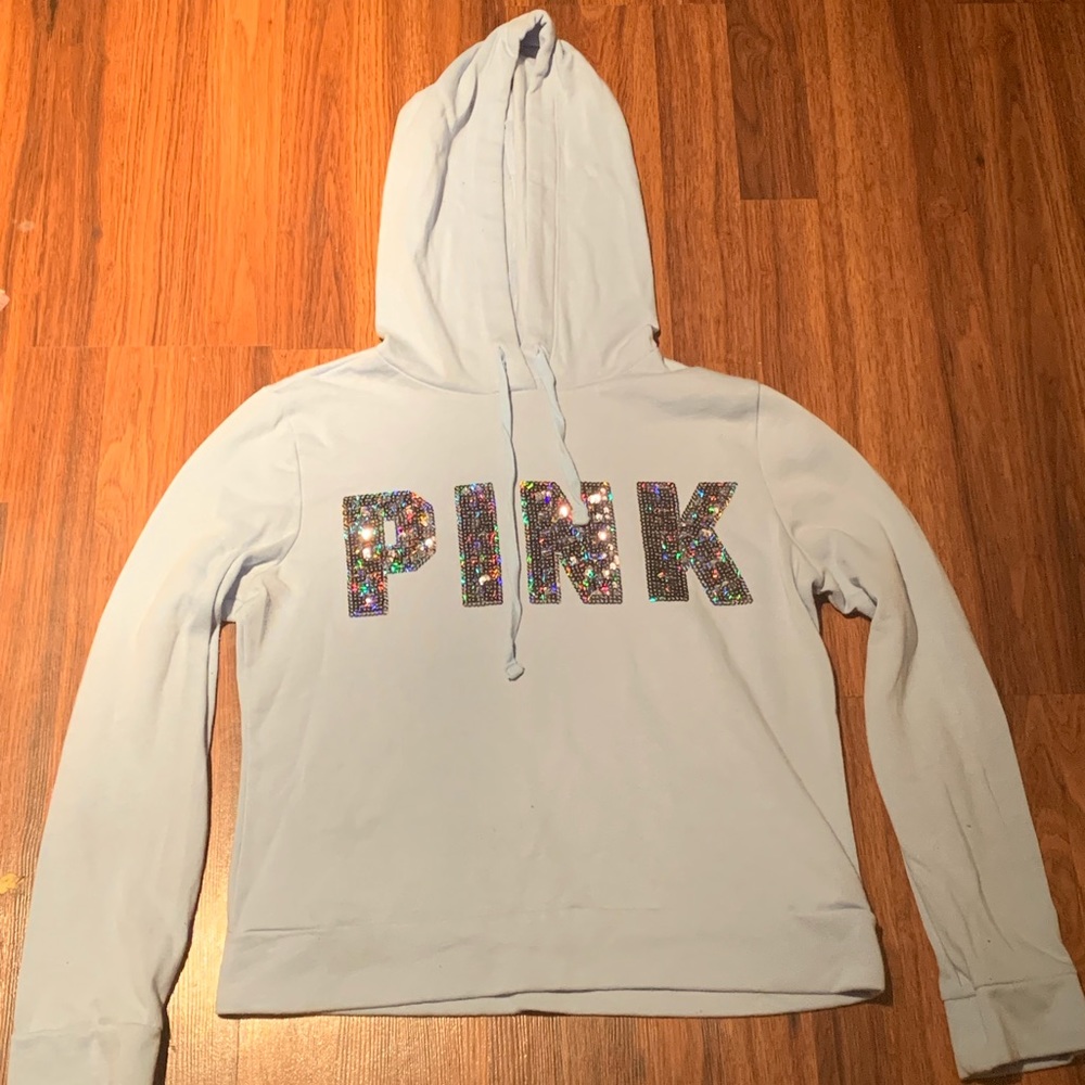 Blue sweater from pink